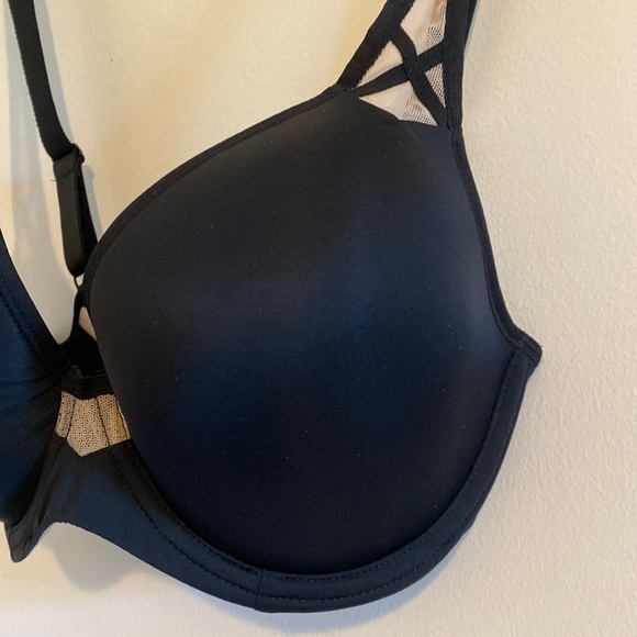 32E 32DD Paramour Felina Sexy Black Amaranth Underwire Mesh High Quality Bra EUC - Picture 10 of 16